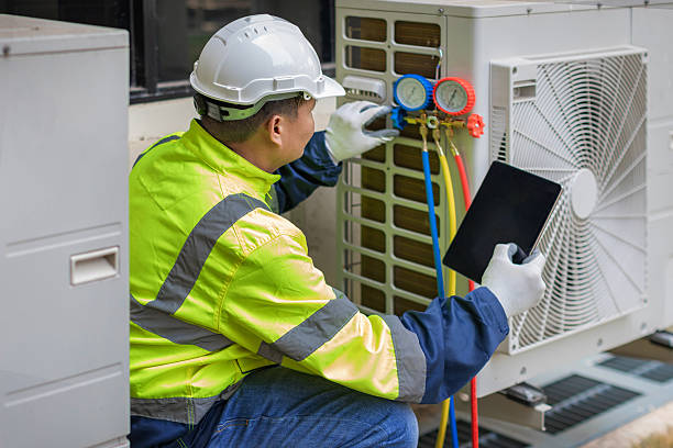 Professional Hvac technician working in Palm, PA